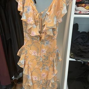 Yellow floral dress